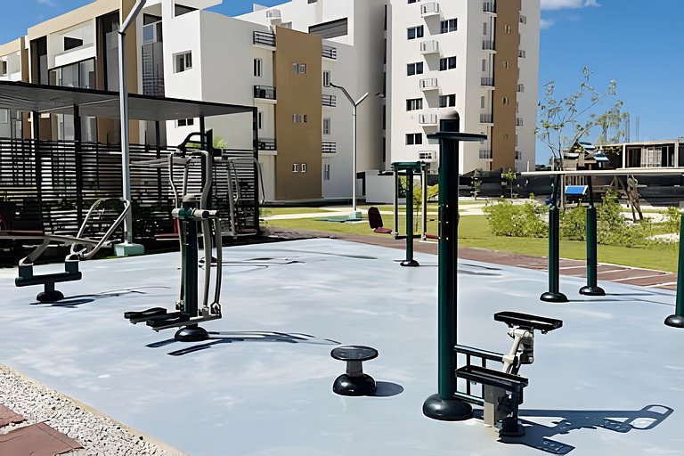 Moderno 1BR con Piscina y BBQ | Cerca de Downtown