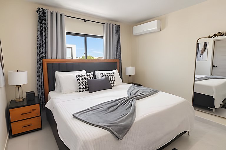 1BR en Punta Cana con Terraza, BBQ y Piscina