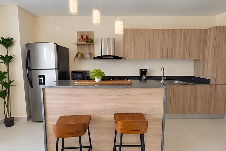 1BR en Punta Cana con Terraza, BBQ y Piscina