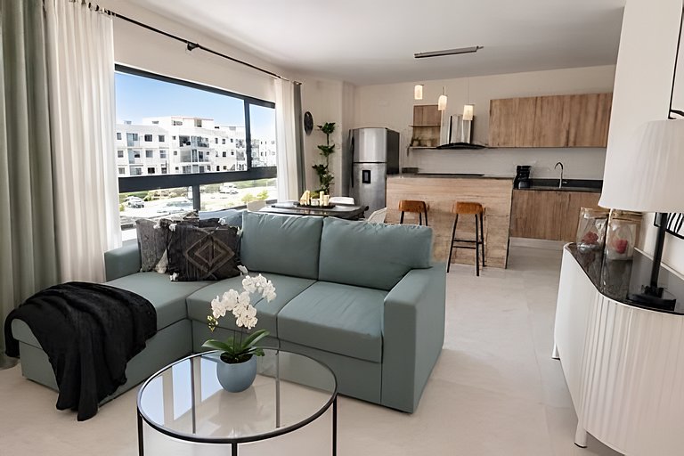1BR en Punta Cana con Terraza, BBQ y Piscina