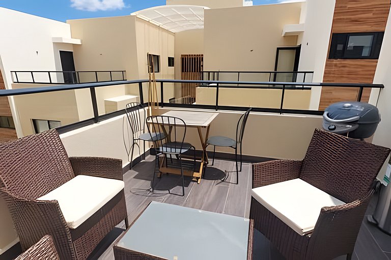 1BR en Punta Cana con Terraza, BBQ y Piscina