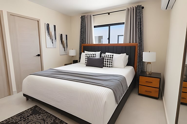 1BR en Punta Cana con Terraza, BBQ y Piscina