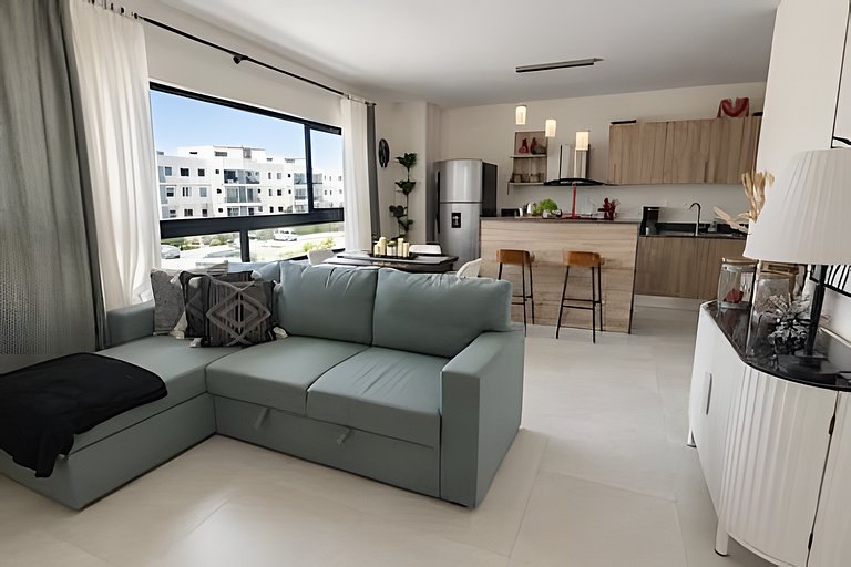 1BR en Punta Cana con Terraza, BBQ y Piscina