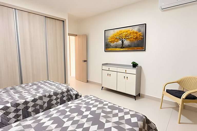 2BR en Punta Cana | Patio privado, Piscina y Gym