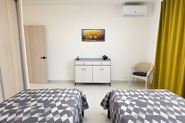2BR en Punta Cana | Patio privado, Piscina y Gym