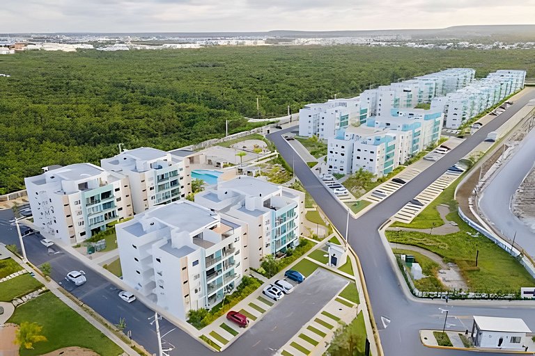 2BR en Punta Cana | 3 Piscinas, Gym y Parque